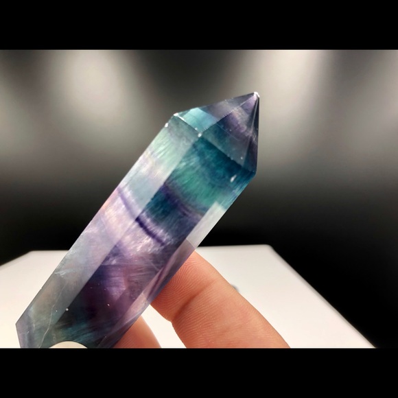 Rainbow Fluorite Wands Points - Picture 4 of 5